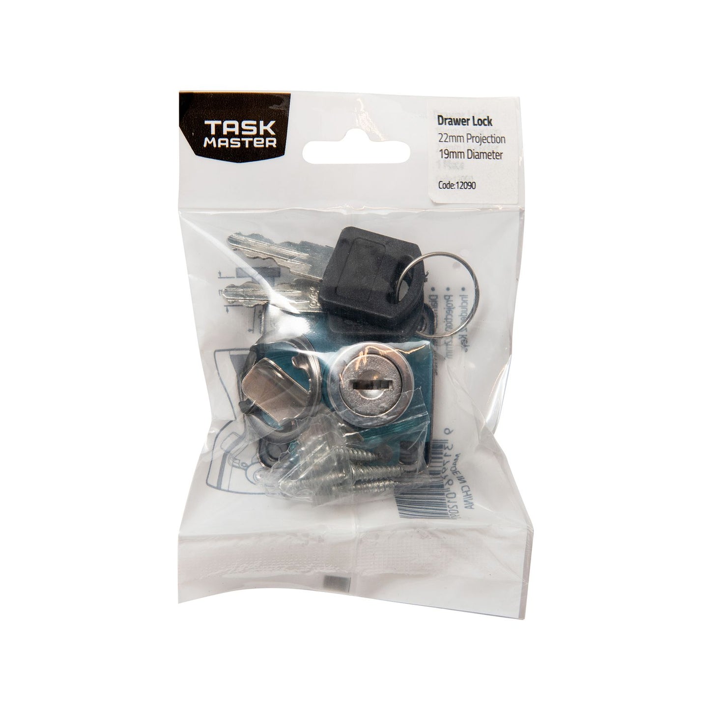 Taskmaster Drawer Lock - 19 x 22mm - Nickel