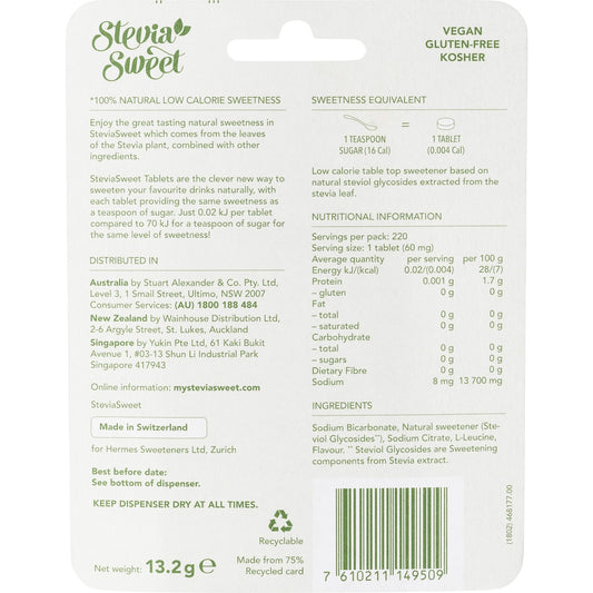 Stevia Sweet Sweet Tablets 220 pack