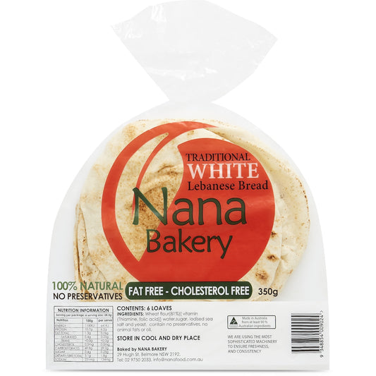 Nana Traditional Lebanese Bread White 350g