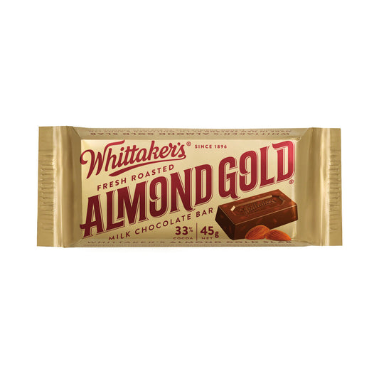 Whittaker's Fresh Roasted Almond Slab Milk Chocolate Bar - 45g