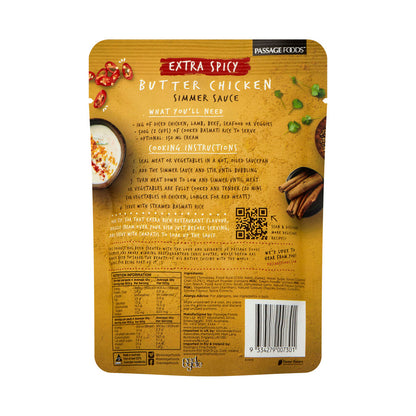 Passage To India Extra Spicy Butter Chicken Simmer Sauce - 375g