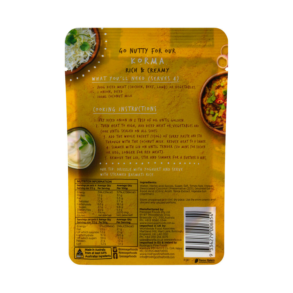 Passage To India Korma Curry Paste - 150g