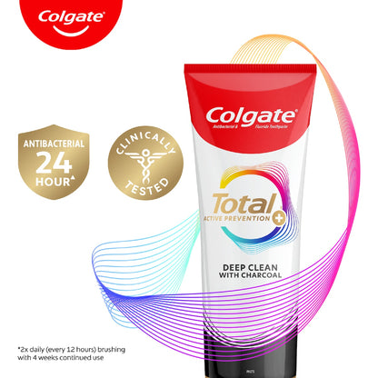 Colgate Total Active Prevention Deep Clean With Charcoal Toothpaste 200g
