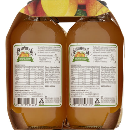 Bundaberg Tropical Mango Sparkling Drink 375ml X 4 Pack