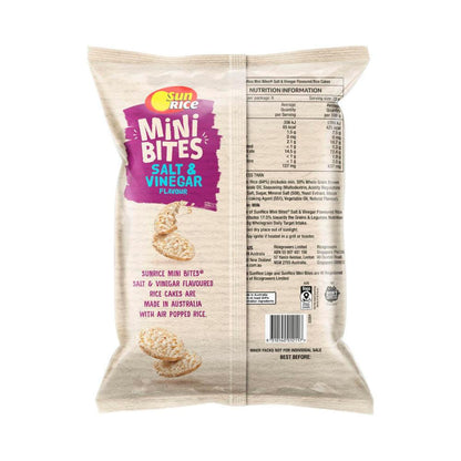 Sunrice Mini Bites Rollin Salt & Vinegar 6 Pack - 120g