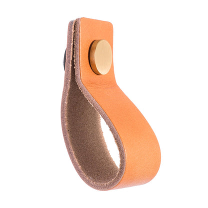 Lane Tan Leather Handle - 128mm