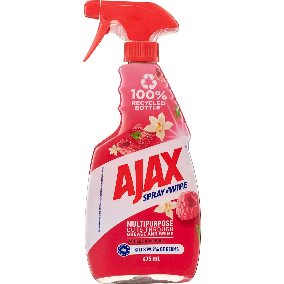 Ajax Spray & Wipe Multipurpose Cleaner Vanilla & Berries 475ml