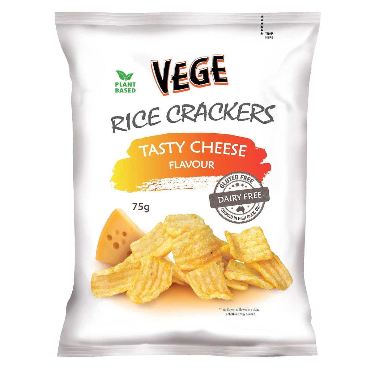 Vege Chips Rice Crackers Cheese 75g