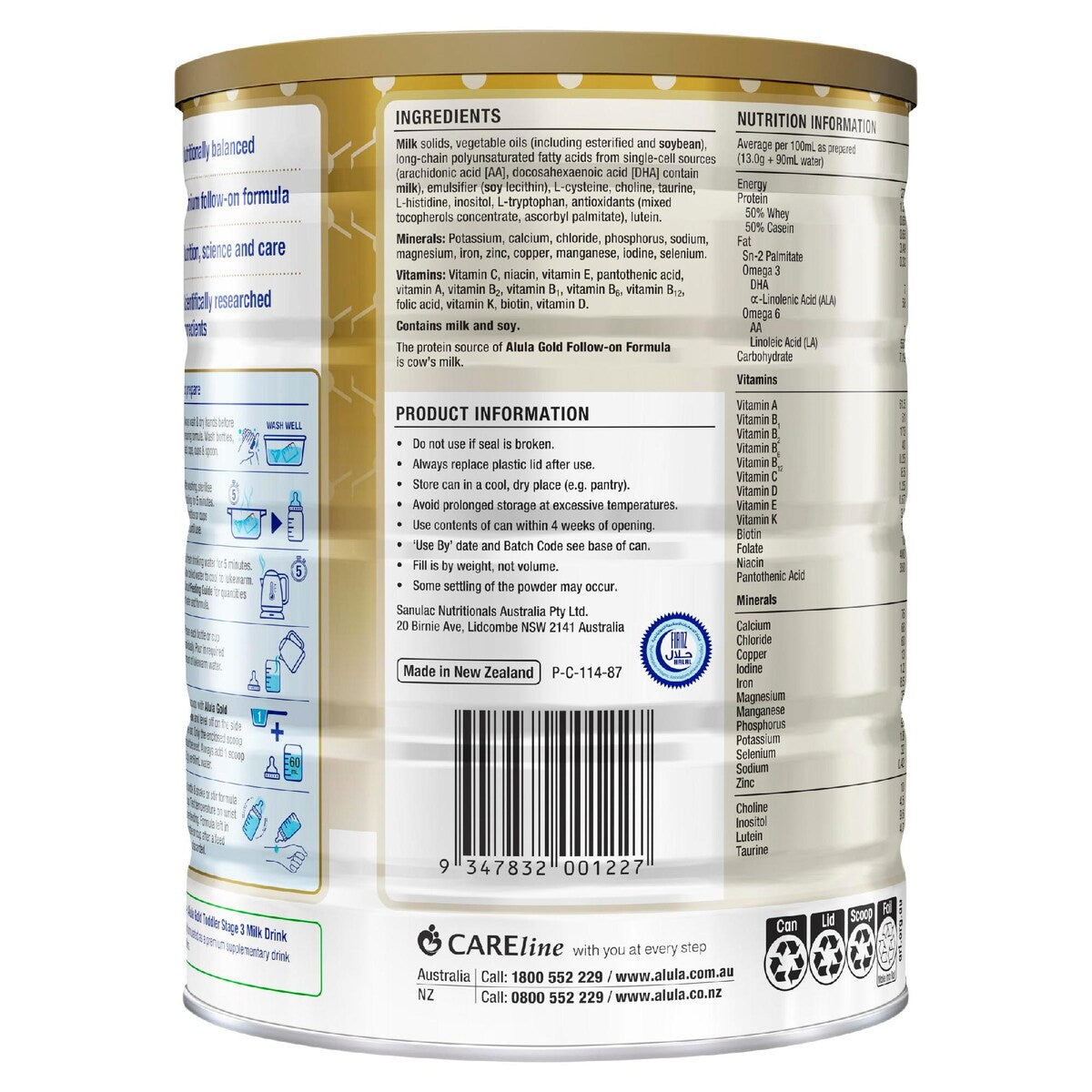 Alula Gold Follow-on 6-12 Months Formula 900g