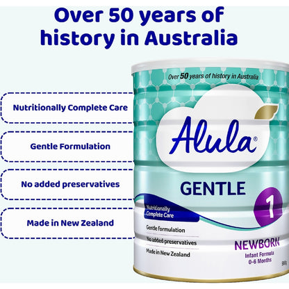 Alula Gentle Stage 1 Newborn Infant Formula 0-6 Months 900g