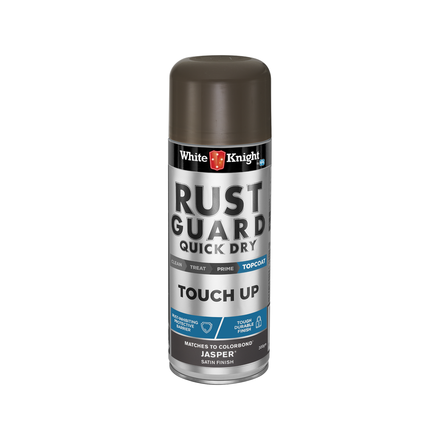 White Knight Rust Guard Satin Touch Up Spray Paint - 300g - Jasper