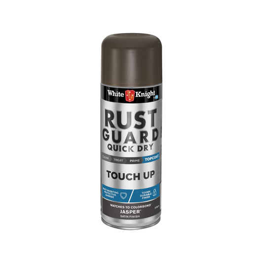 White Knight Rust Guard Quick Dry Touch Up Spray Paint - Jasper Satin Finish 300g