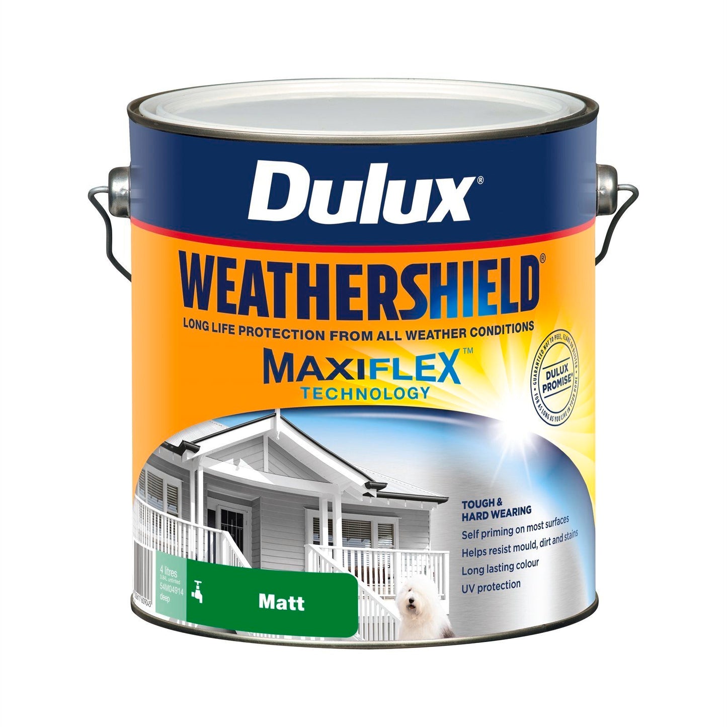 Dulux Weathershield Exterior Paint - 4L - Deep Matt