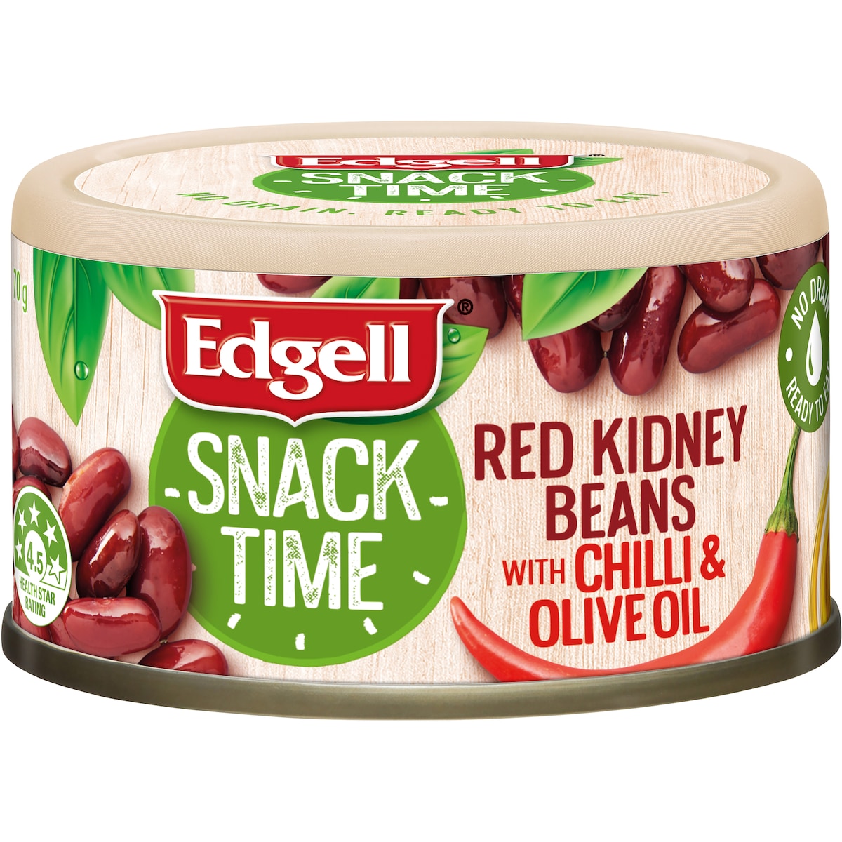 Edgell Snack Time Red Kidney Beans Salad Topper with Chilli 70g