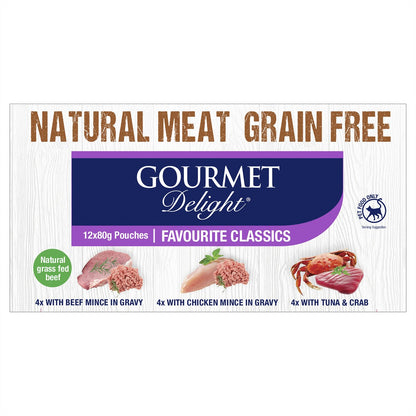Gourmet Delight Mixed Classics 80g X12 Pack
