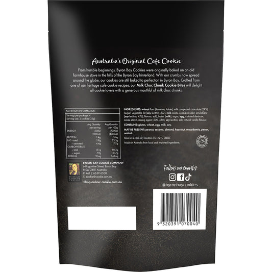 Byron Bay Cookies Milk Choc Chunk Cookie Bites 100g