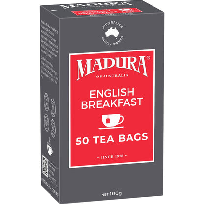 Madura English Breakfast Tea Bags 50 Pack