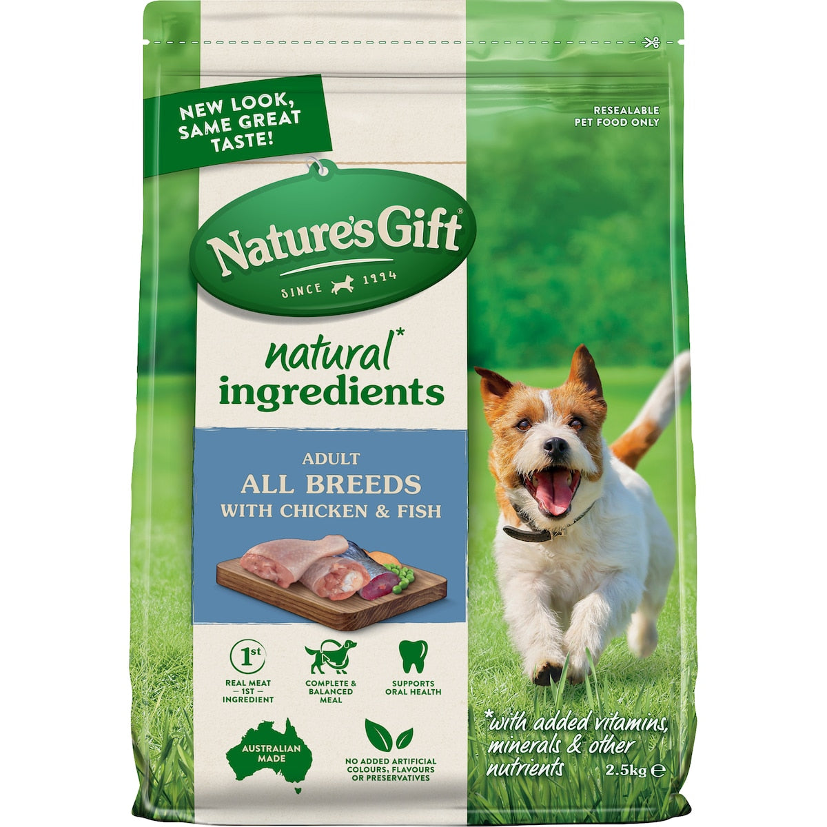 Nature's Gift Adult Dry Dog Food With Chicken & Fish 2.5kg
