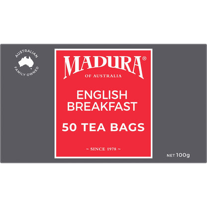 Madura English Breakfast Tea Bags 50 Pack
