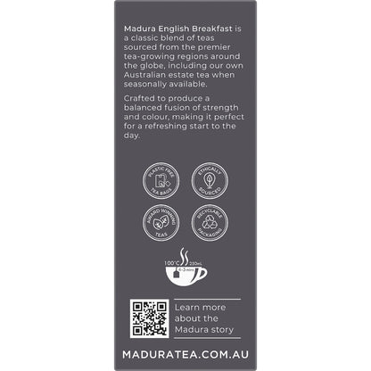 Madura English Breakfast Tea Bags 50 Pack