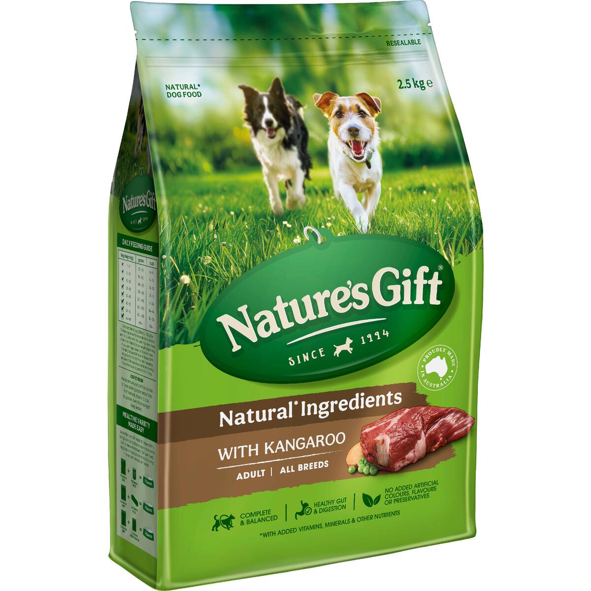 Nature's Gift Adult Dry Dog Food With Kangaroo 2.5kg