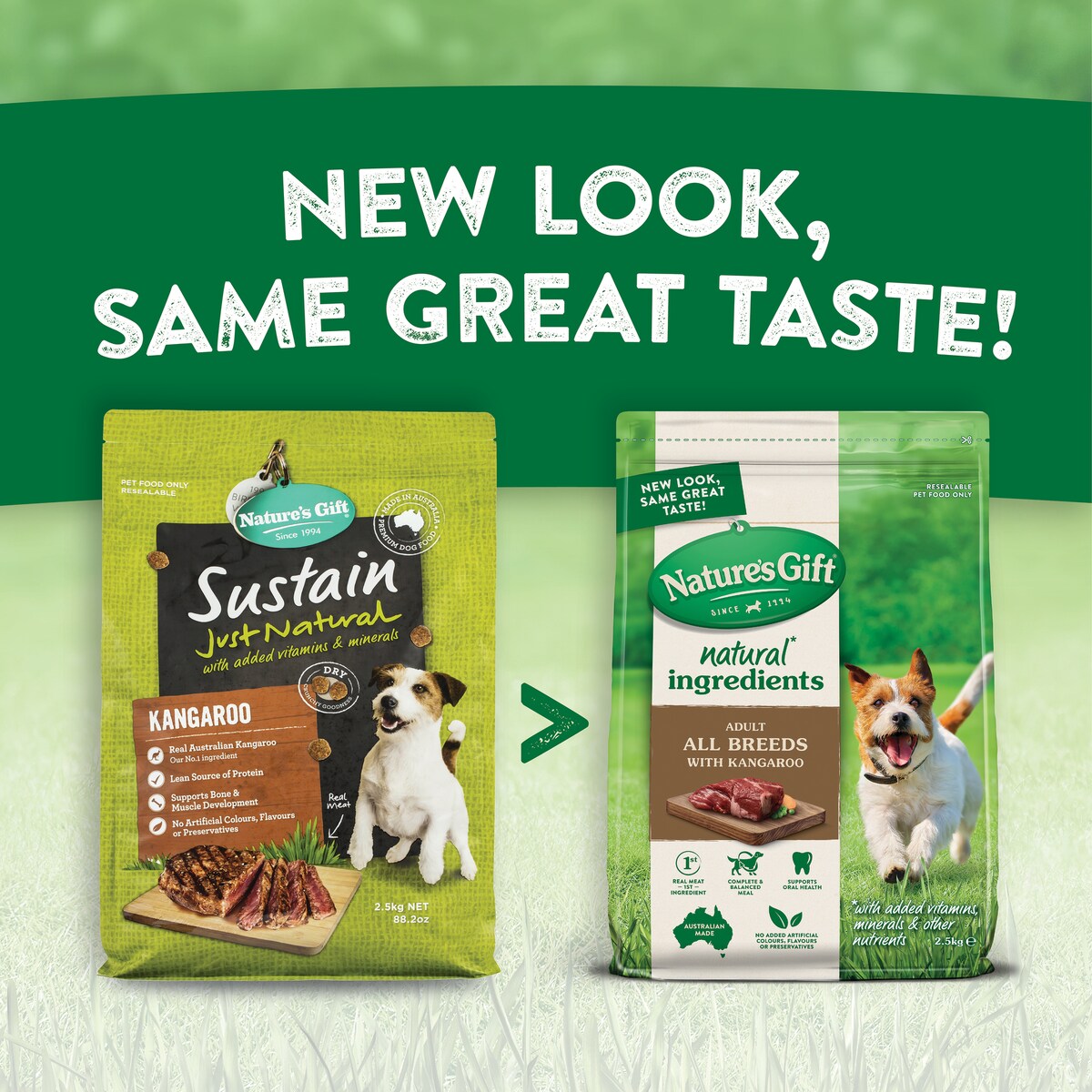 Nature's Gift Adult Dry Dog Food With Kangaroo 2.5kg