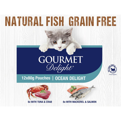 Gourmet Delight Ocean Delights 80g X12 Pack