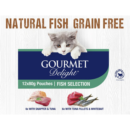 Gourmet Delight Fish Selection 80g X12 Pack