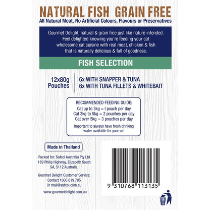 Gourmet Delight Fish Selection 80g X12 Pack