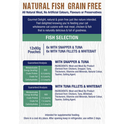 Gourmet Delight Fish Selection 80g X12 Pack