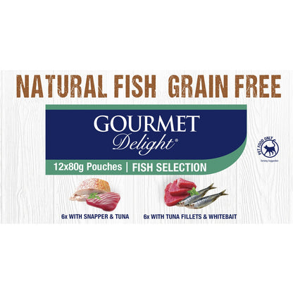 Gourmet Delight Fish Selection 80g X12 Pack