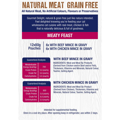 Gourmet Delight Meaty Feast 80g X12 Pack