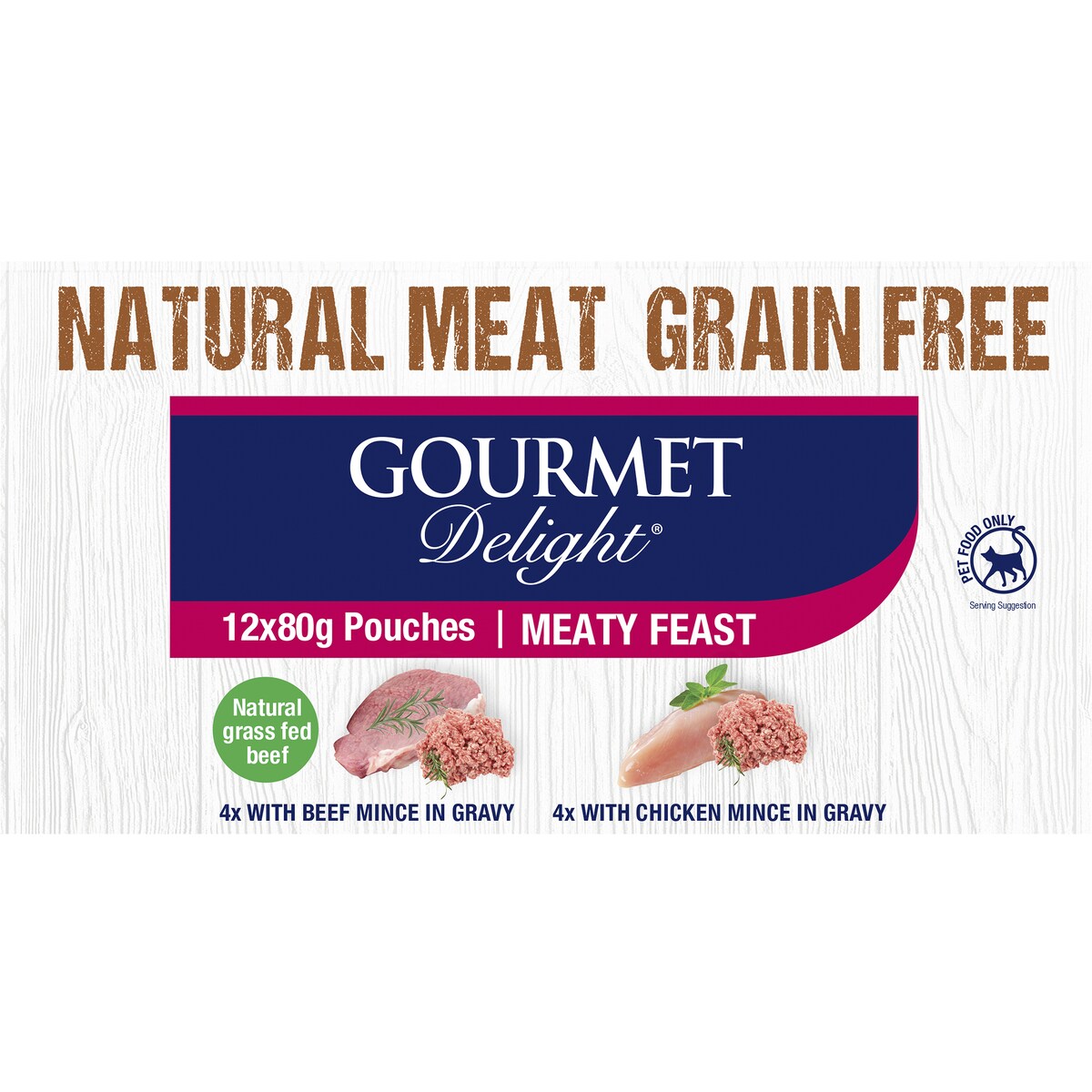 Gourmet Delight Meaty Feast 80g X12 Pack