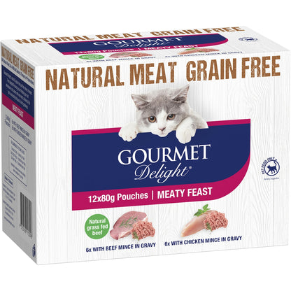 Gourmet Delight Meaty Feast 80g X12 Pack