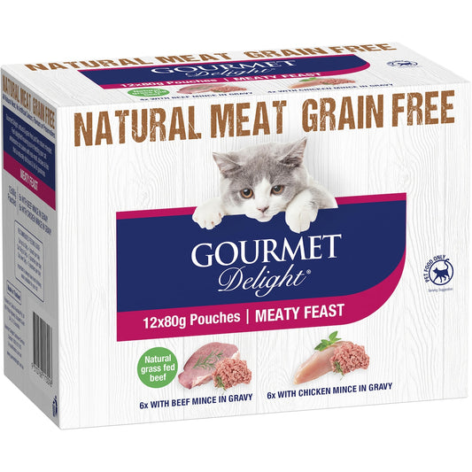 Gourmet Delight Meaty Feast 80g X12 Pack