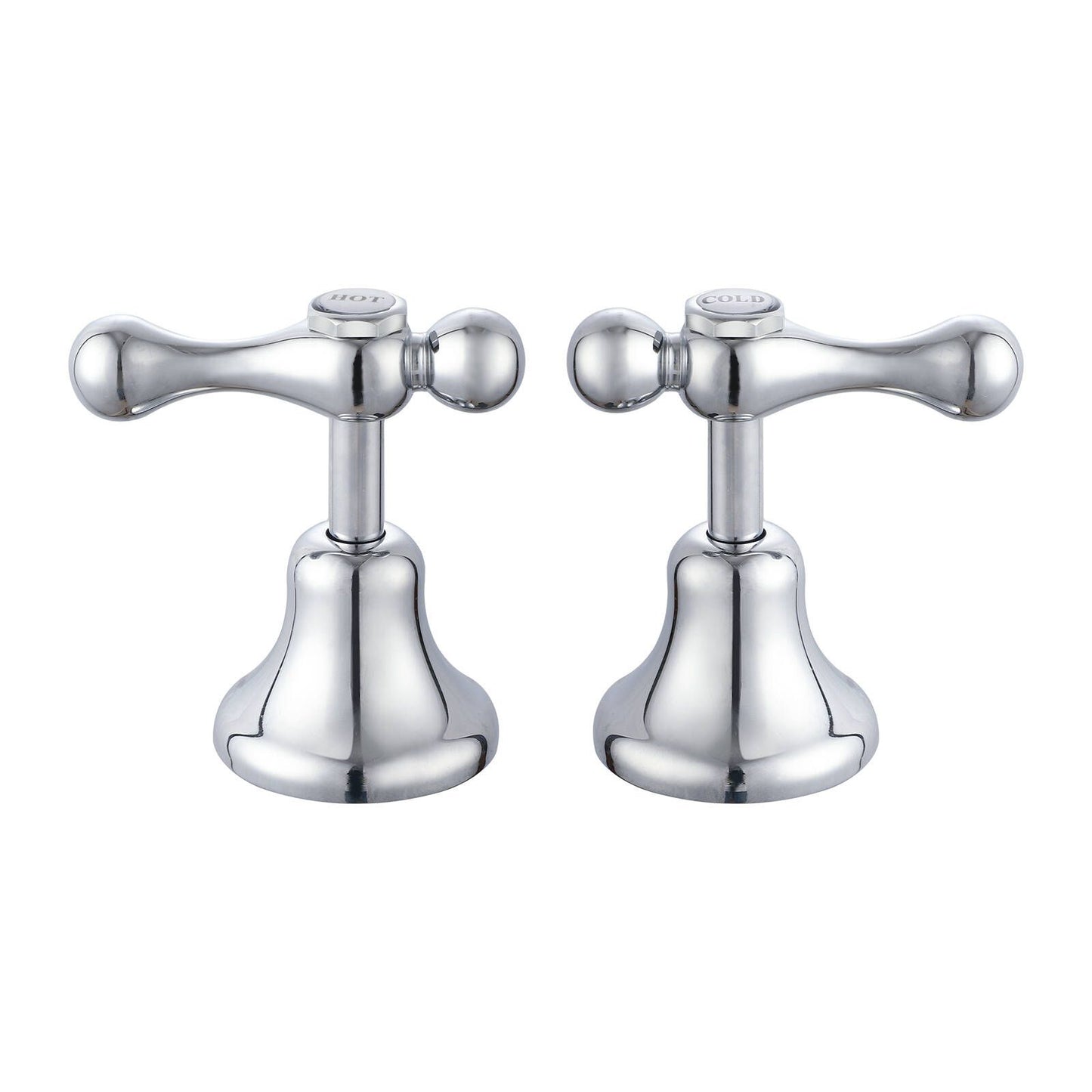 Shaw Mason Chrome 1/4 Turn Lever Basin Top Assembly - 77 x 117 x 65mm - Pair