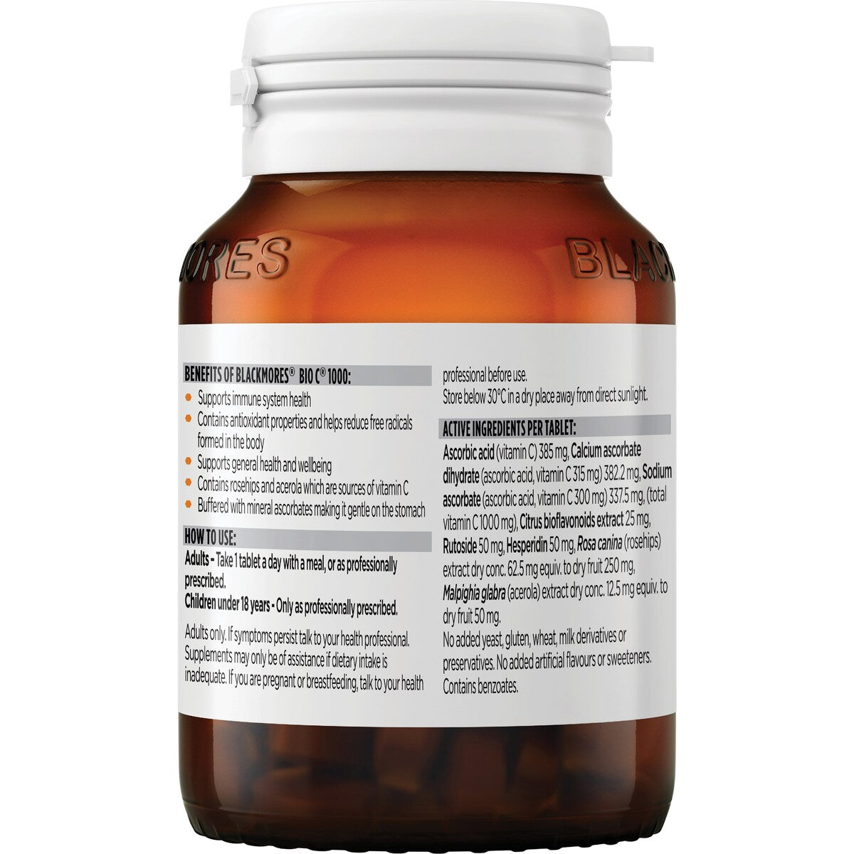 Blackmores Bio C 1000mg Vitamin C Immune Support Tablets 62 pack