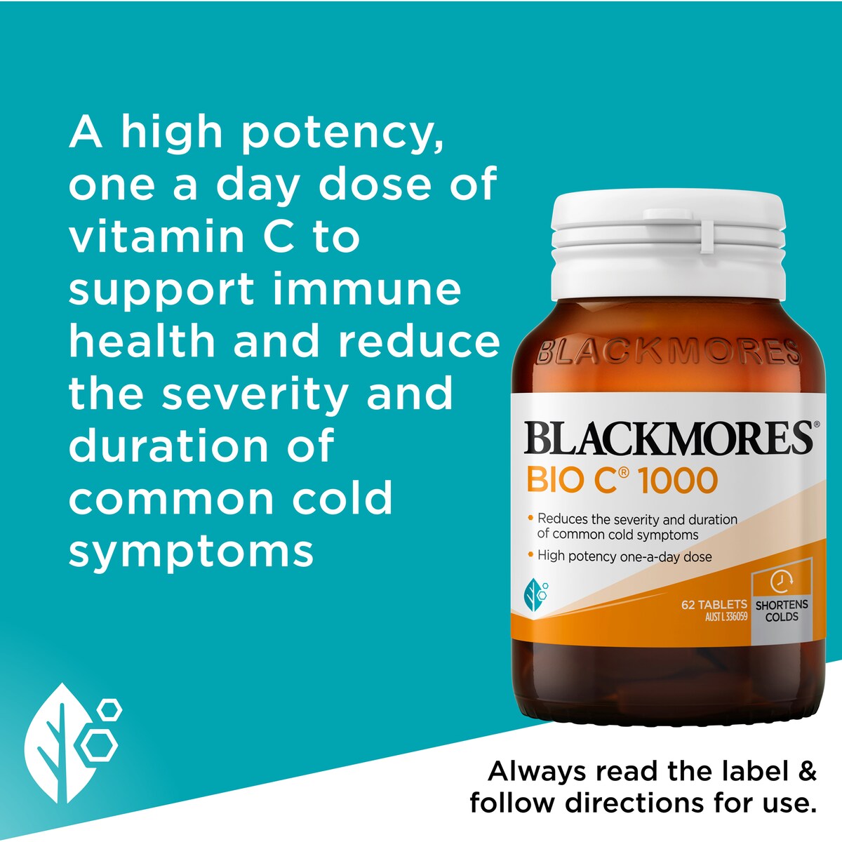 Blackmores Bio C 1000mg Vitamin C Immune Support Tablets 62 pack