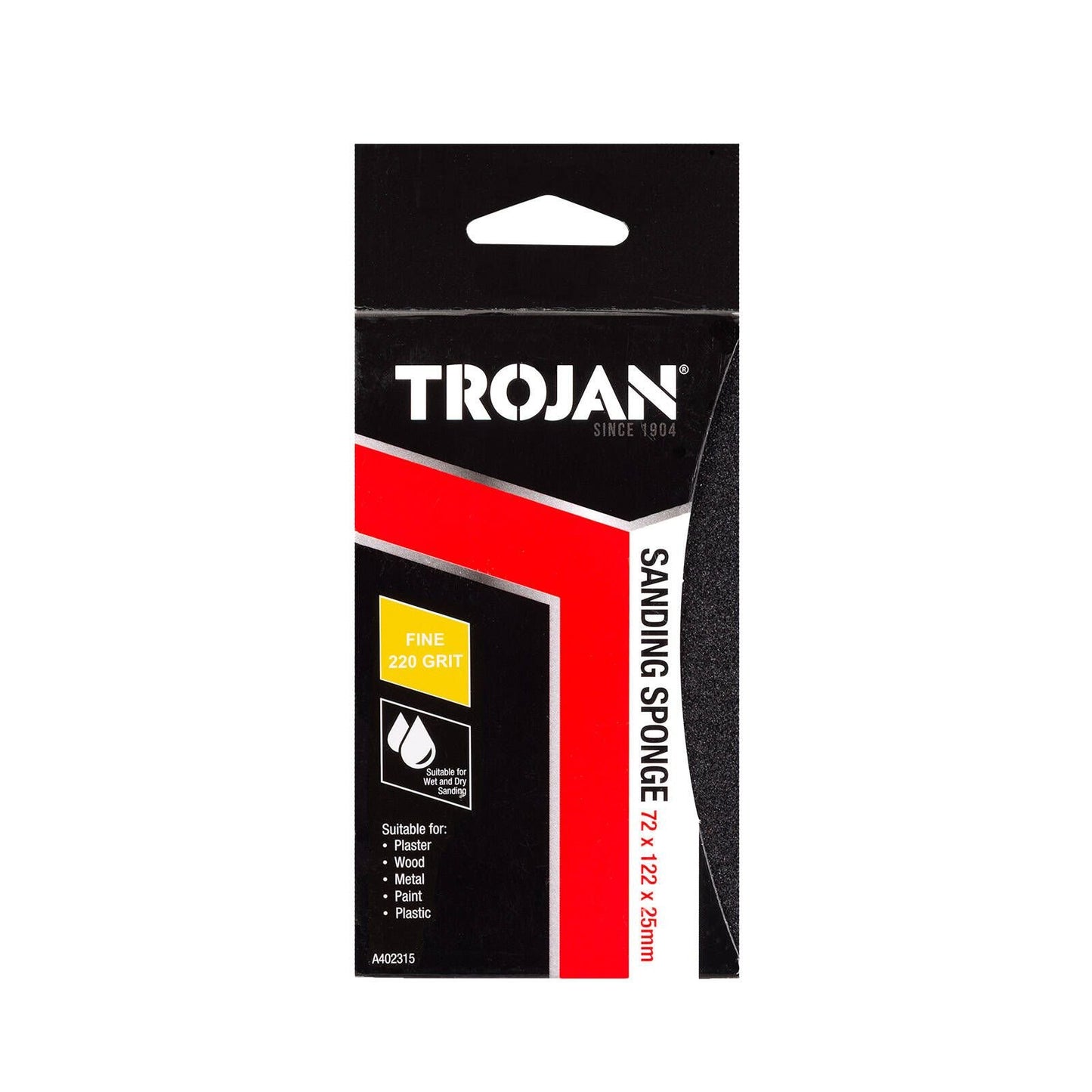 Trojan Jumbo Sanding Sponge - 220 Grit