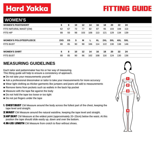 Hard Yakka Women's Raptor Cuff Work Pant - Size 8 - Navy