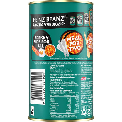 Heinz Baked Beans In Tomato Sauce Canned Salt Reduced 555g