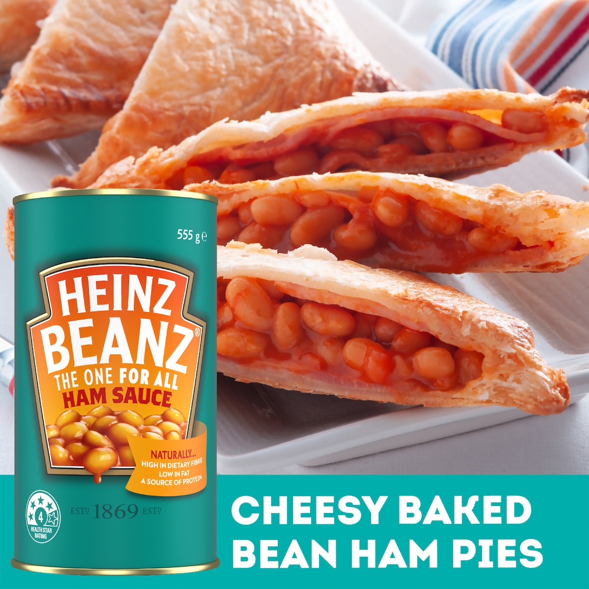Heinz Beanz Canned Baked Beans In Ham Sauce 555g