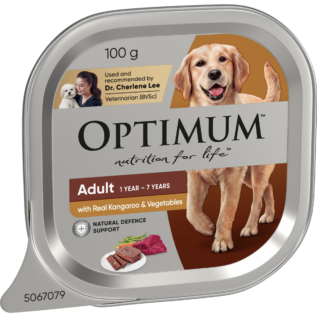 Optimum Grain Free Kangaroo & Vegetables Wet Dog Food Tray 100g