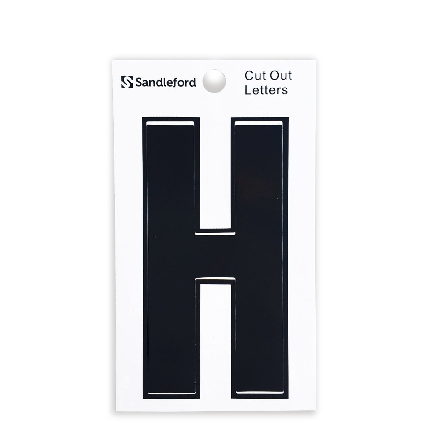 Sandleford Self Adhesive House Letter H - 85mm - Black