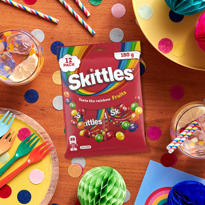Skittles Fruits Chewy Lollies Snack & Share Party Bag 180g