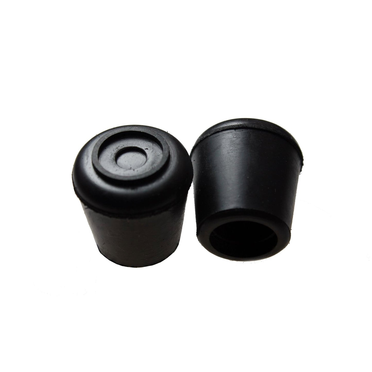Surface Gard Black Round Rubber Chair Tips - 19mm - 4 Pack