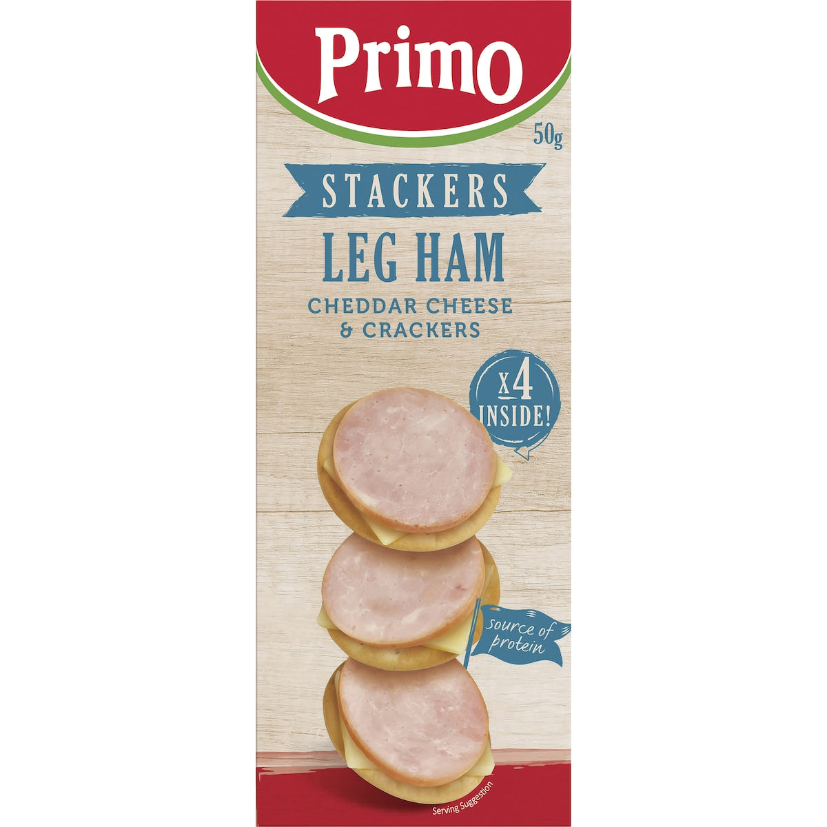 Primo Stackers Leg Ham Cheese & Crackers 50g