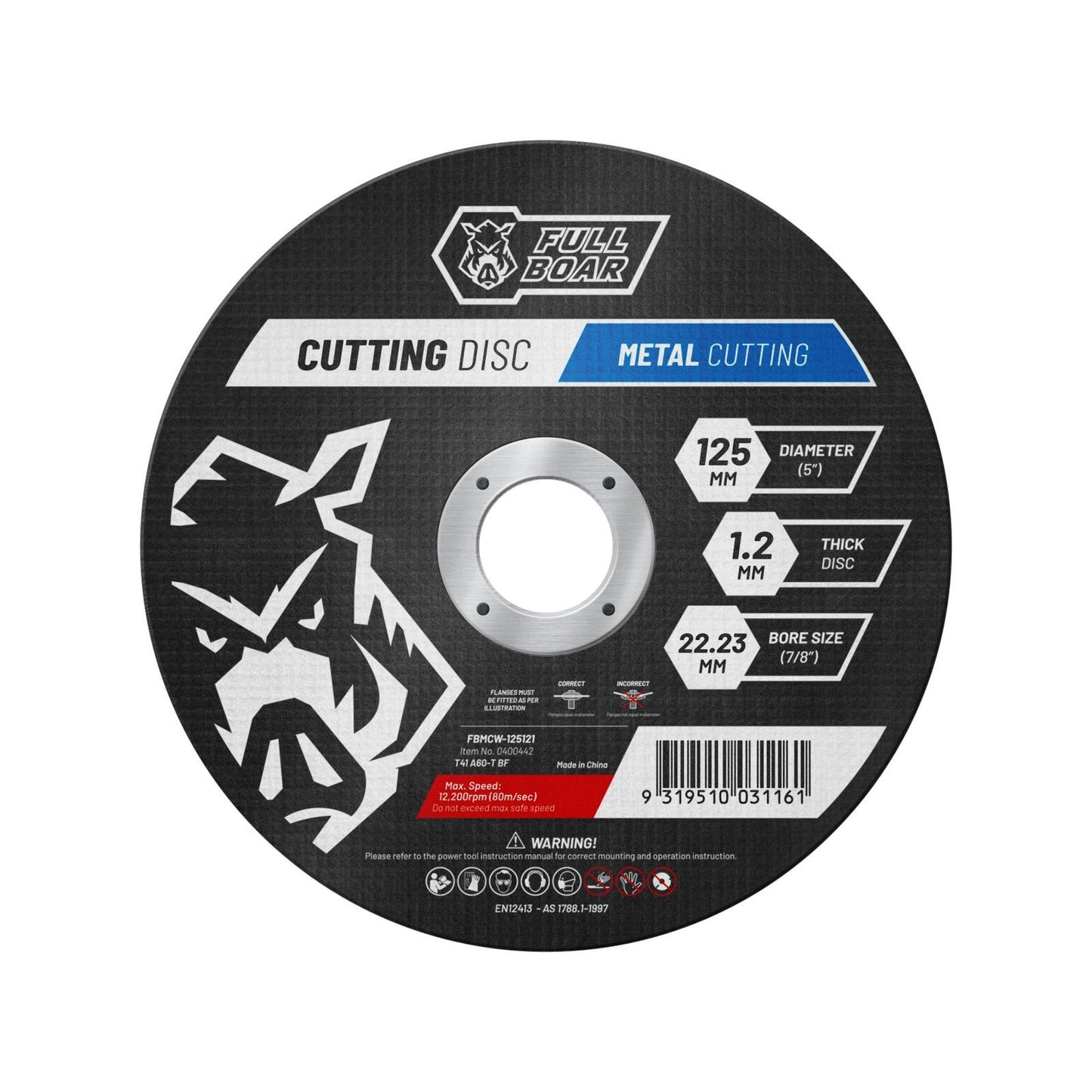 Full Boar Metal Cutting Disc - 125mm - 1.2mm