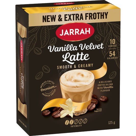 Jarrah Vanilla Velvet Latte Satchets 10 Pack
