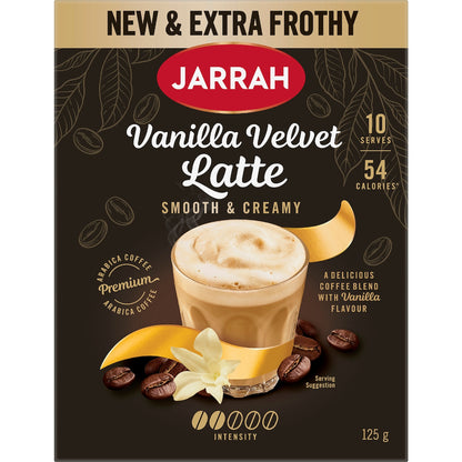 Jarrah Vanilla Velvet Latte Satchets 10 Pack
